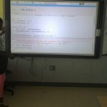 Scholar explaining conditional her understanding of conditional loops to the class